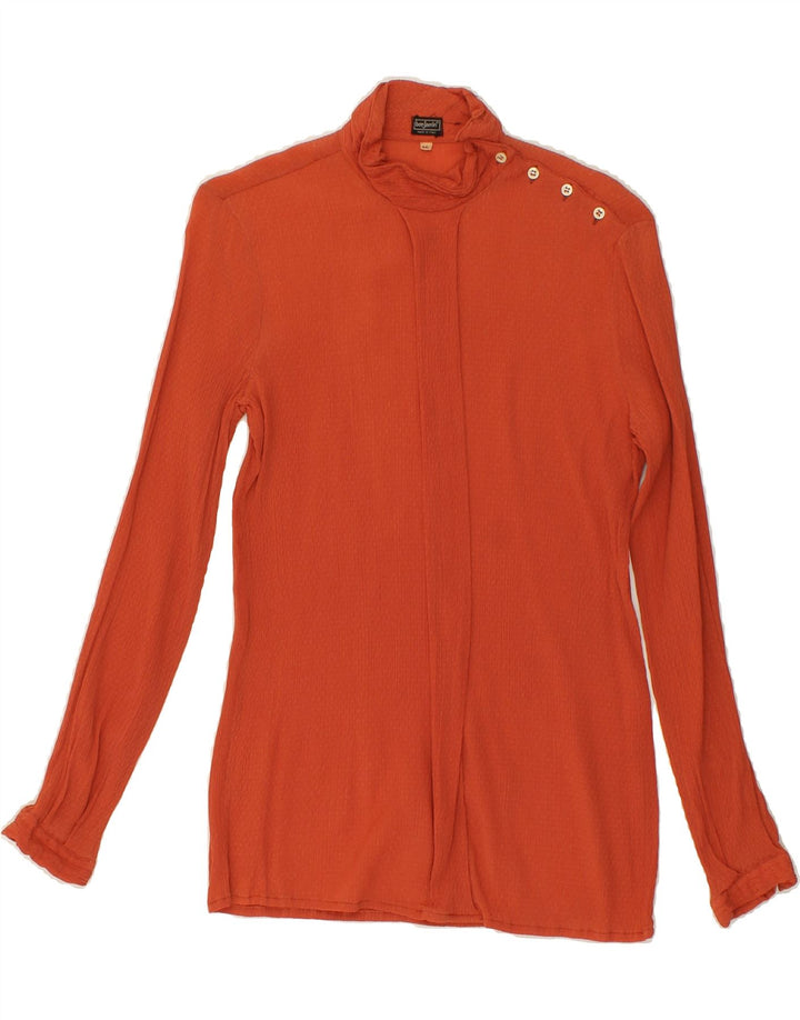 VINTAGE Womens Blouse Top IT 46 Large Orange Viscose Vintage Vintage and Second-Hand Vintage from Messina Hembry 