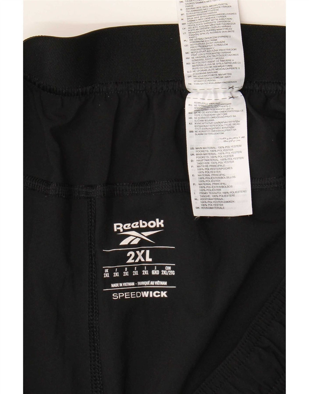 Pantaloni scurti sport Reebok Speedwick pentru bărbați 2XL, poliester negru