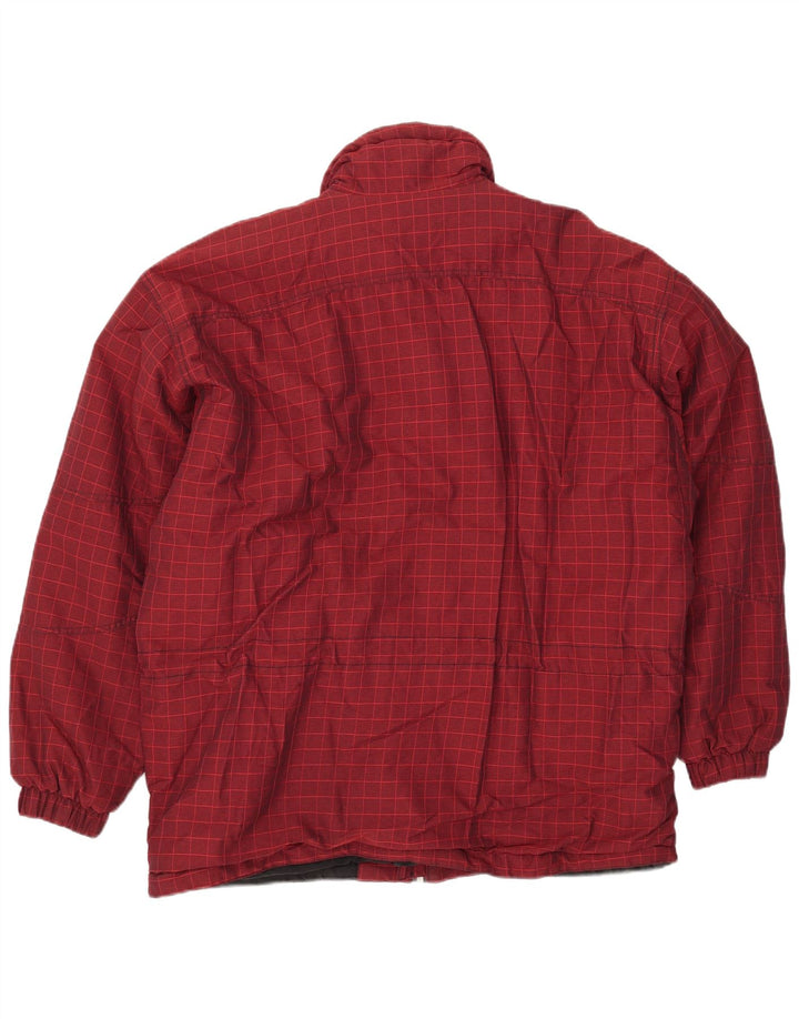 Jachetă de schi vintage pentru bărbați IT 52 XL Bordeaux Check Poliamidă