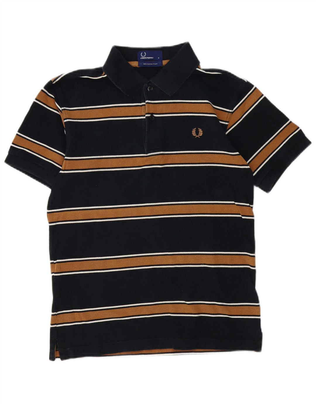 FRED PERRY Tricou polo pentru bărbați, bumbac cu dungi negre mici