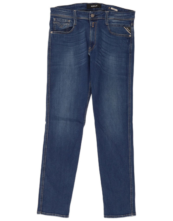 Replay Blugi Anbass Slim pentru femei W34 L32 Bumbac albastru