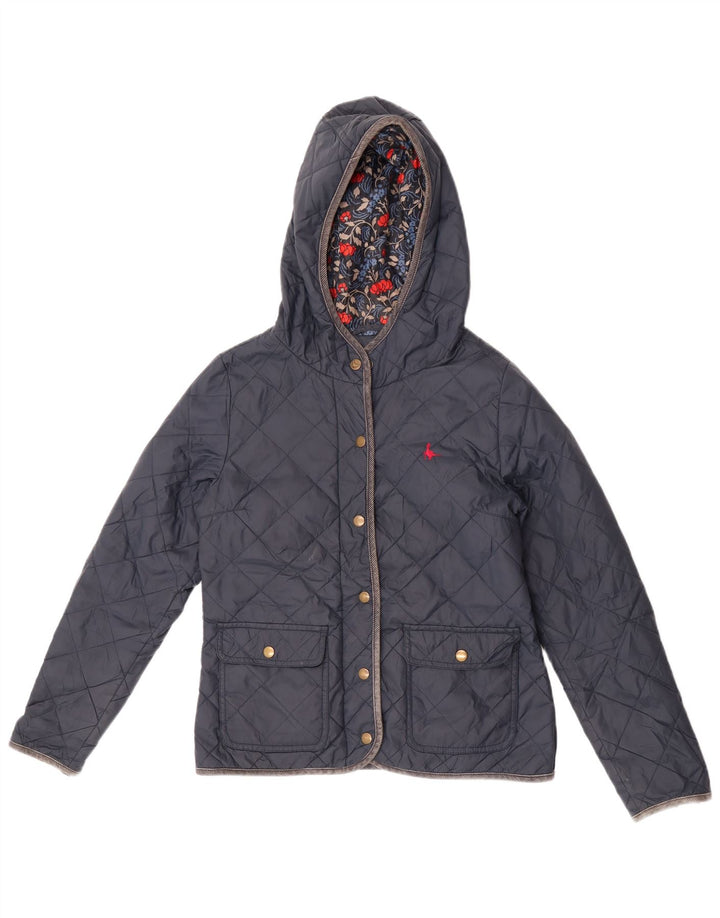 Jachetă matlasată cu glugă Jack Wills pentru femei UK 8, nailon, albastru bleumarin mic