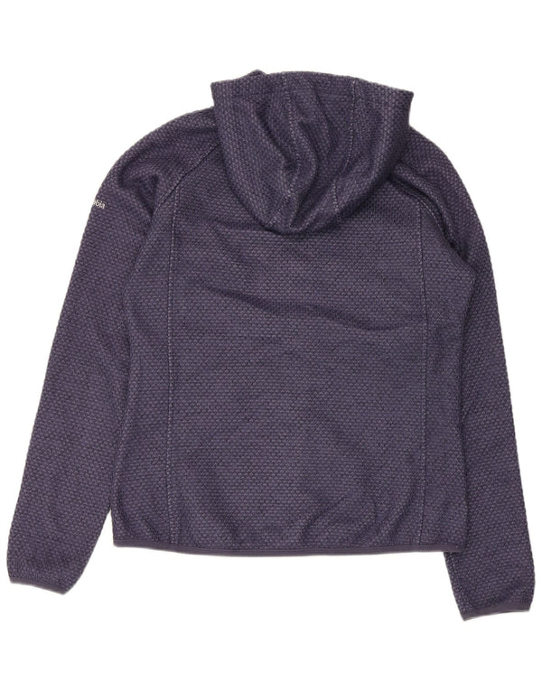 Pulover Columbia pentru femei, cu fermoar, cu glugă, UK 14 Medium, bleumarin, poliester Sport