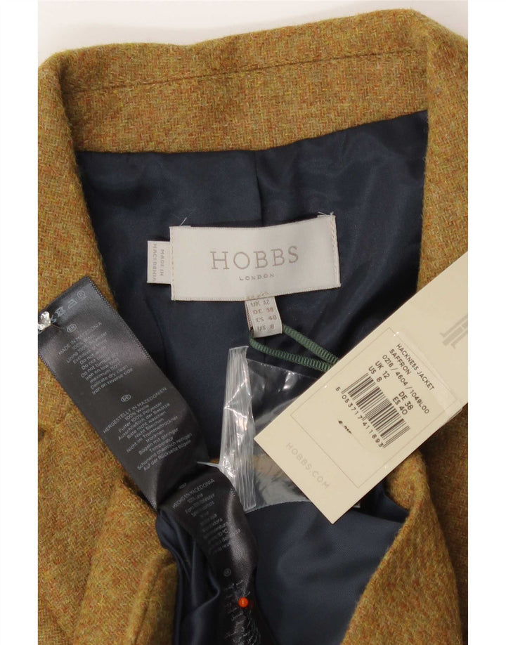 Jachetă Hobbs pentru femei, cu 2 nasturi, UK 12, lână, bej, mediu