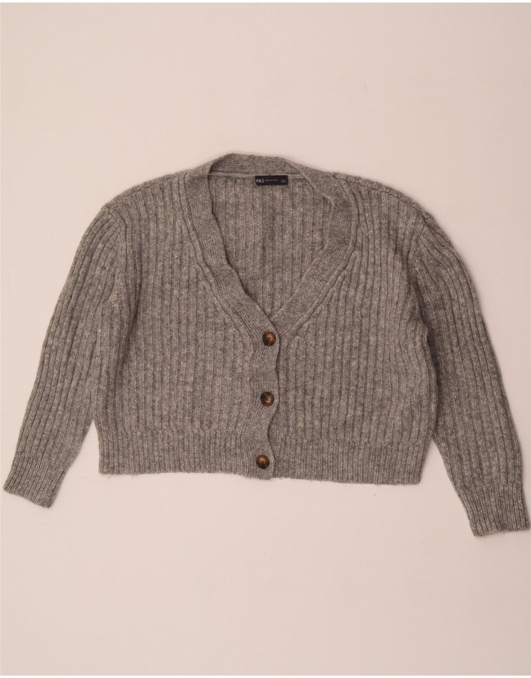Pulover cardigan supradimensionat pentru femei Marks & Spencer UK 16 mare gri