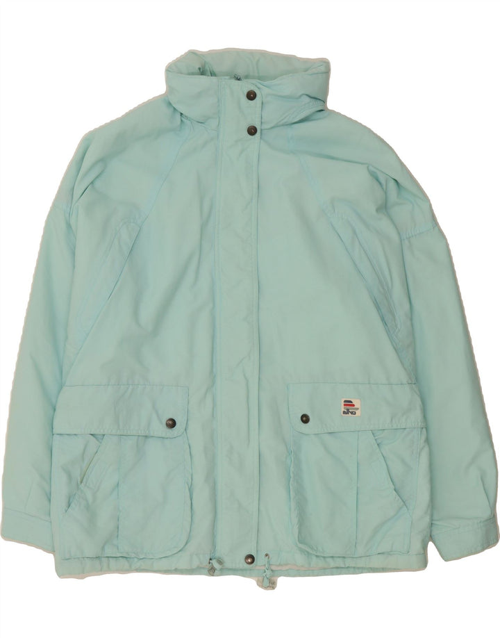 ELHO Womens Windbreaker Jacket US 14 XL Turquoise Polyamide Vintage Elho and Second-Hand Elho from Messina Hembry 