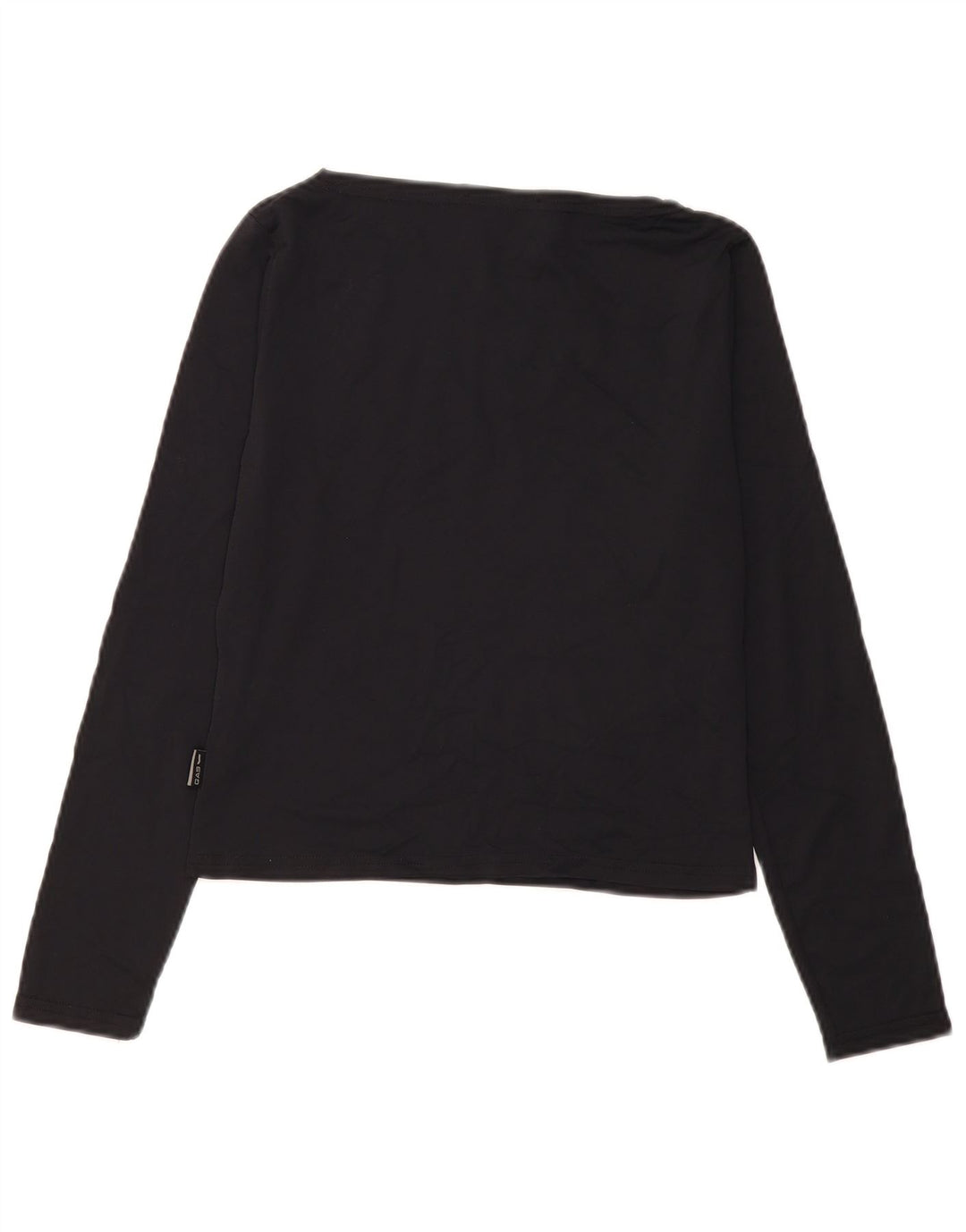 Gas Crop Top pentru femei cu mânecă lungă UK 10 Poliamidă neagră mică