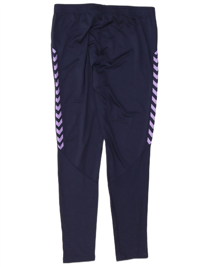 Pantaloni de trening grafic pentru bărbați Hummel XL poliester bleumarin