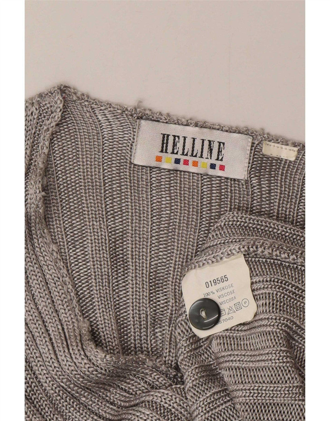 HELLINE Pulover Crop Cardigan pentru femei UK 10 Small Gri Viscose