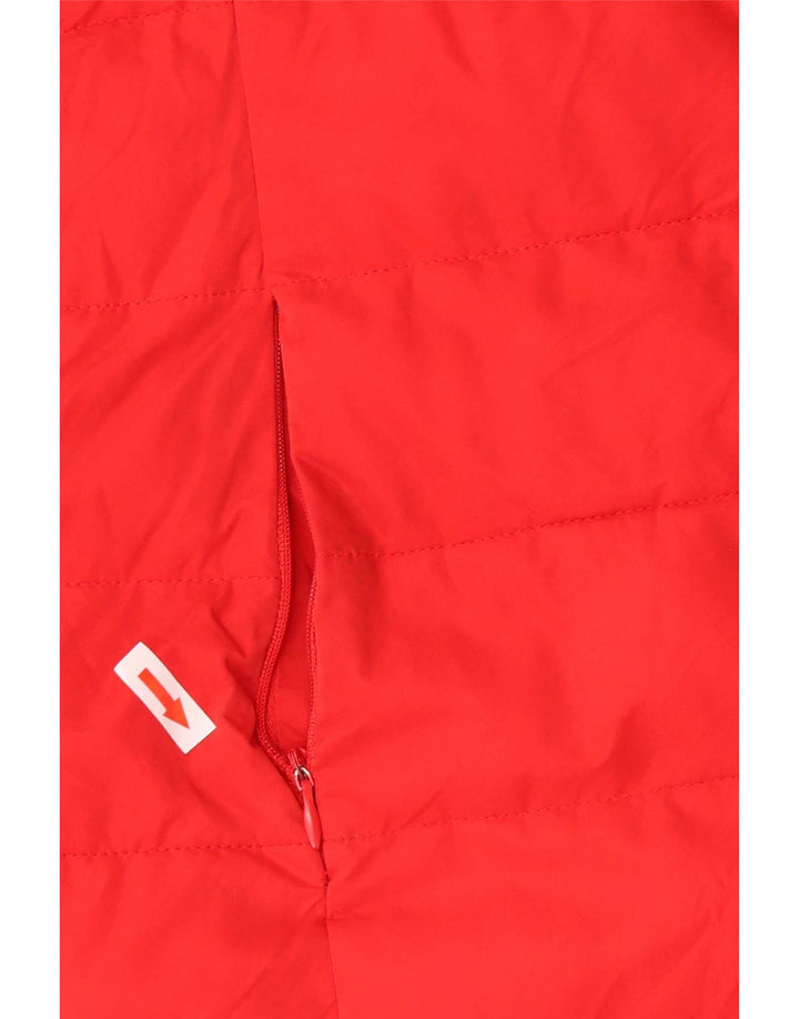 Palton căptușit cu glugă Superdry pentru femei UK 14 Poliester roșu mare