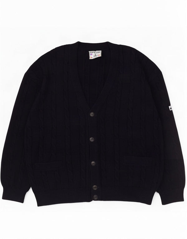 Pulover cardigan pentru bărbați Navigare XL Lână bleumarin