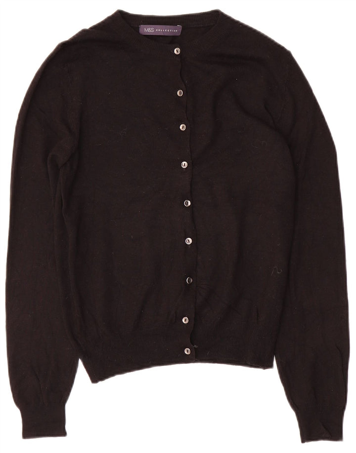 Pulover cardigan pentru femei Marks & Spencer UK 8 Small Black Viscose