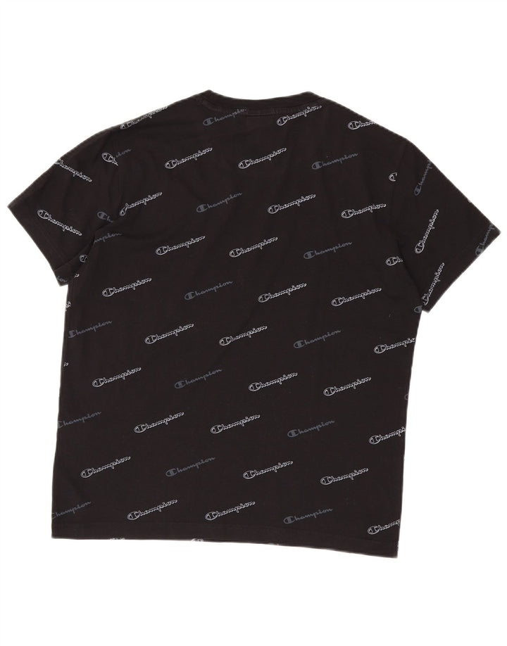 Tricou grafic pentru bărbați Champion Top mic bumbac negru