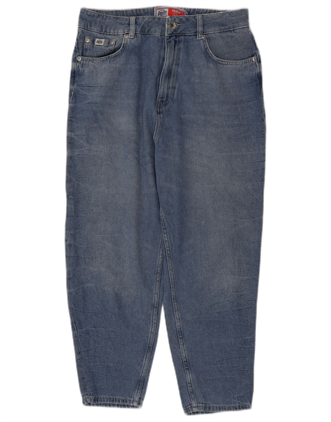 Blugi subțiri cu talie înaltă Ruby Superdry pentru femei L30 L24, bumbac albastru