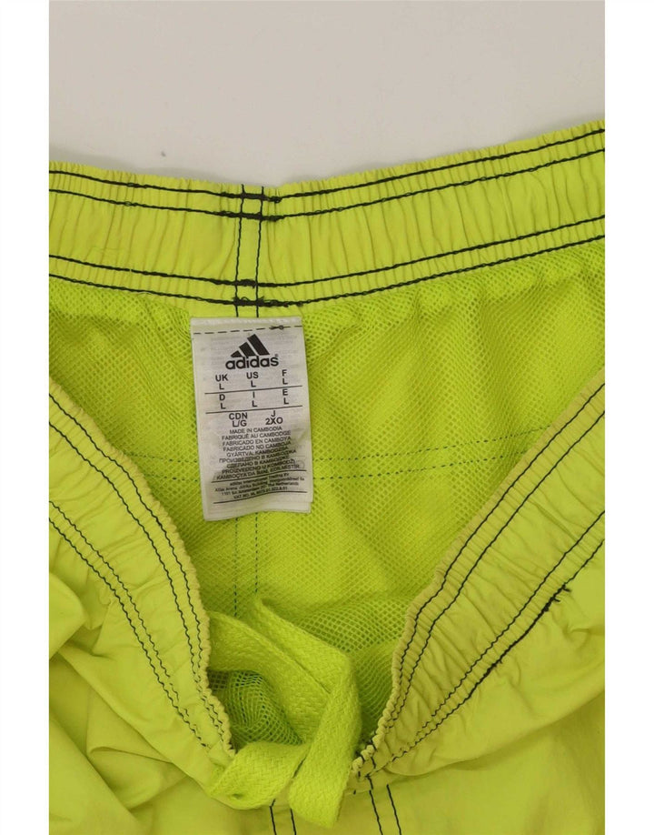 Pantaloni scurți de înot Adidas pentru bărbați, mari, verde, poliester