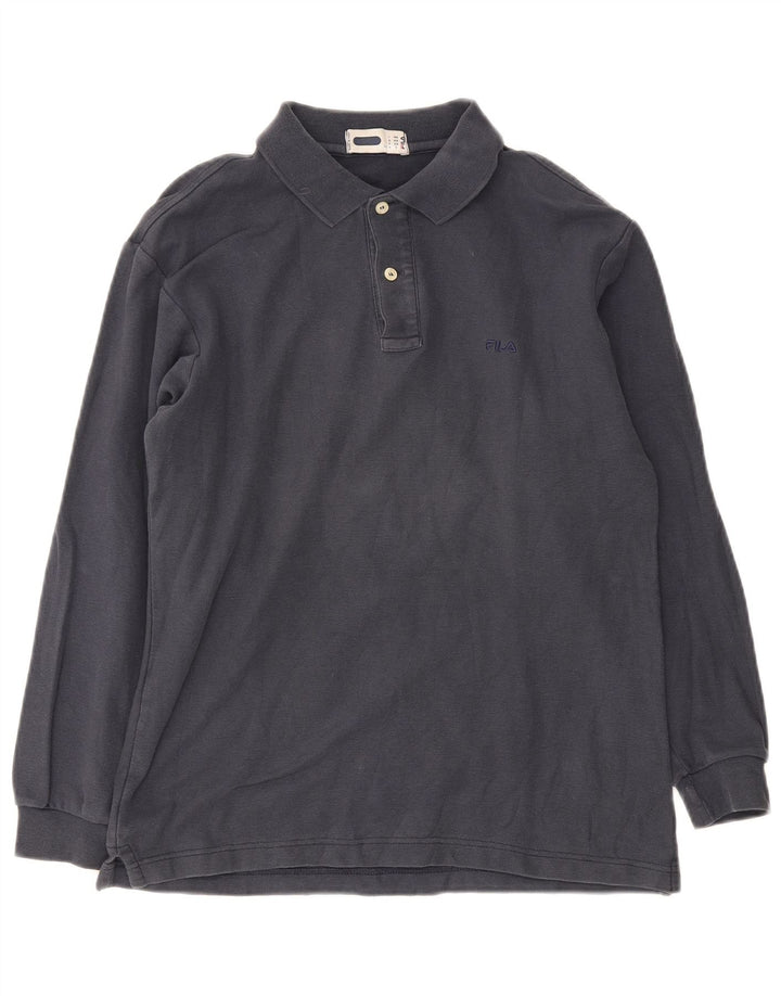 Tricou polo cu mânecă lungă pentru bărbați Fila IT 46 Small Bleumarin