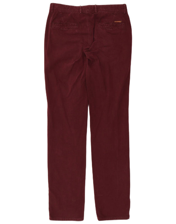 MASSIMO DUTTI Pantaloni chino subțiri pentru bărbați EU 40 Medium W31 L33 Burgundy