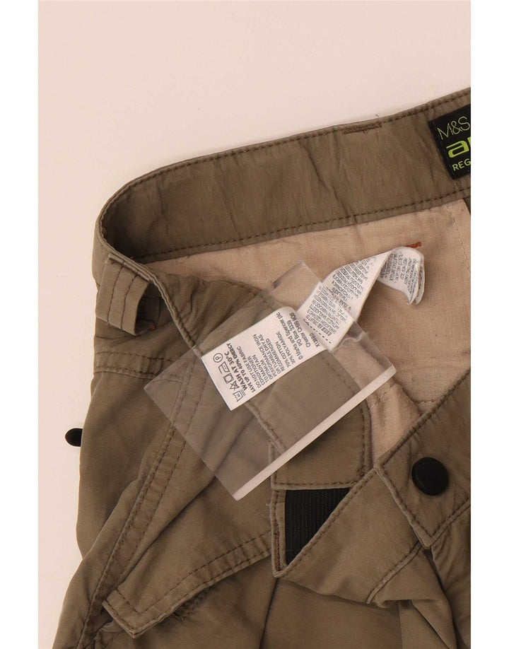 Pantaloni scurți cargo pentru bărbați Marks & Spencer W34, bumbac mare kaki