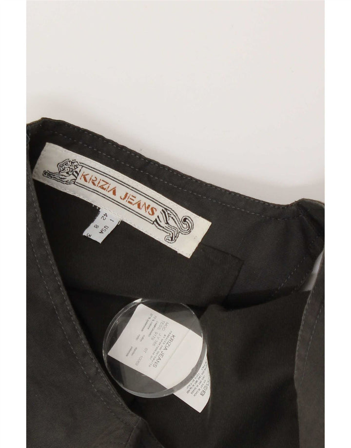Rochie fără mâneci pentru femei Krizia Jeans UK 12 Bumbac gri mediu