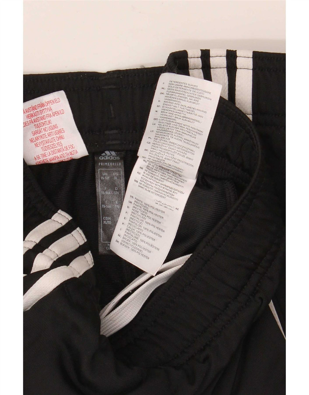 Adidas Băieți Pantaloni Trening Pantaloni Joggeri 15-16 Ani Poliester Negru
