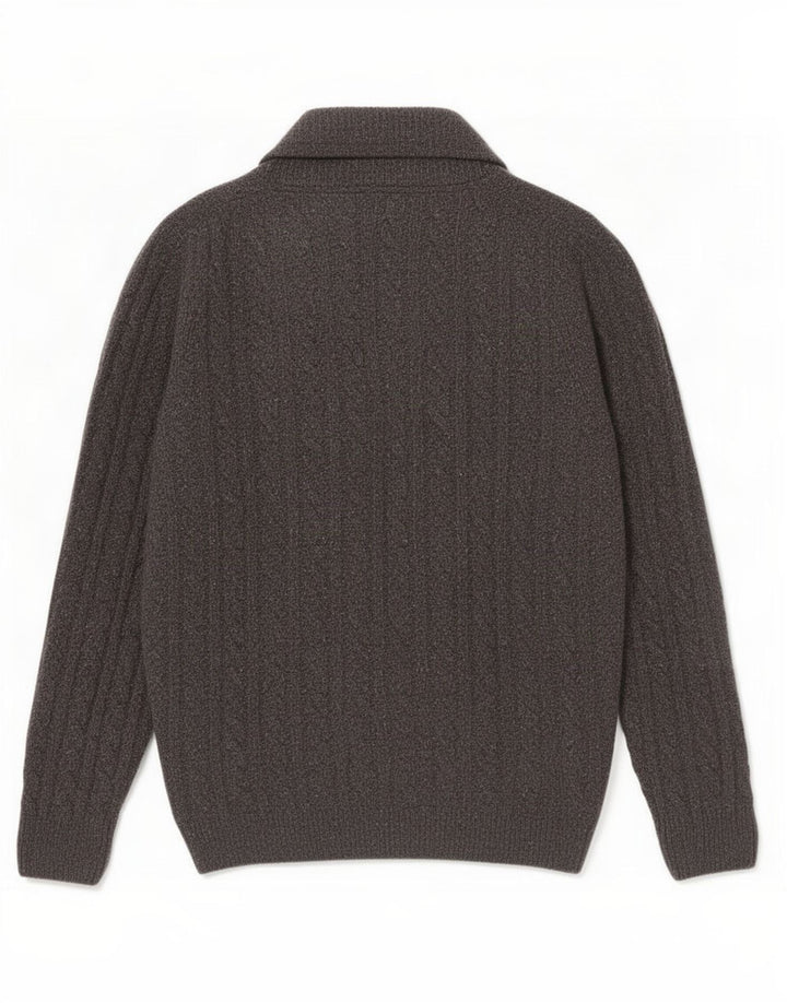 Pulover cardigan pentru bărbați Massimo Dutti, lână mare, gri