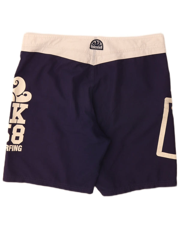 Sundek Pantaloni scurți de înot grafic pentru bărbați, mari, bleumarin, color block