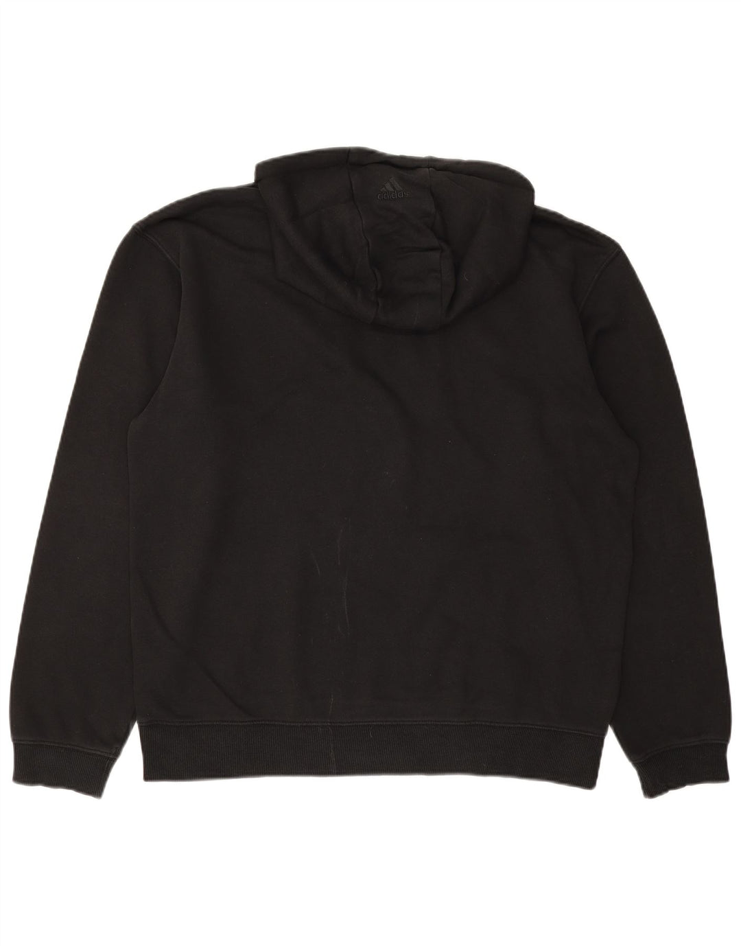 ADIDAS Mens Graphic Hoodie Jumper Medium Black Cotton