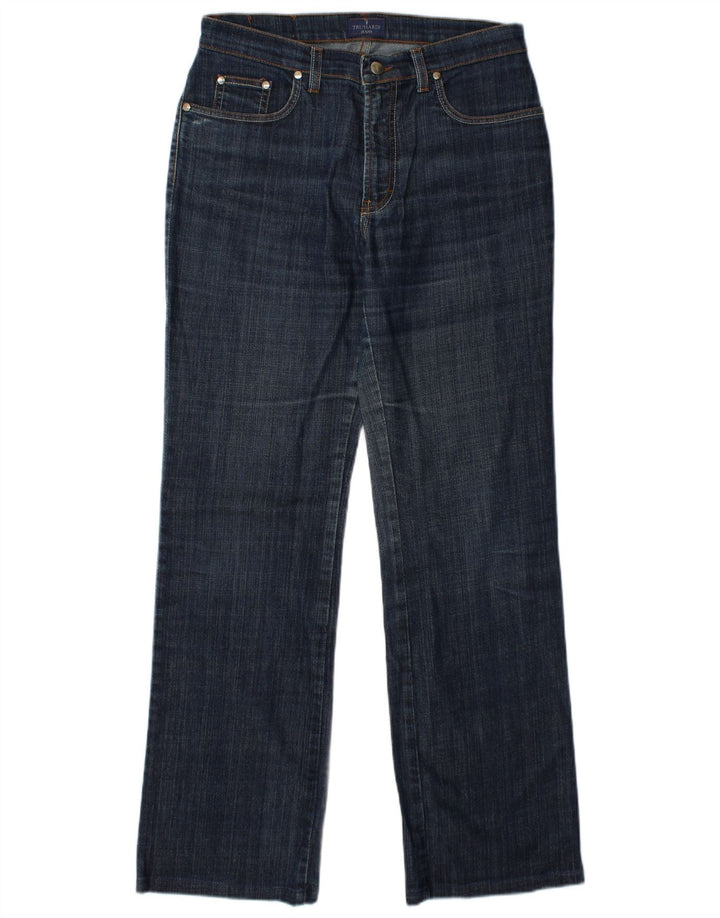 TRUSSARDI Blugi drepti pentru femei W30 L31 Bumbac albastru
