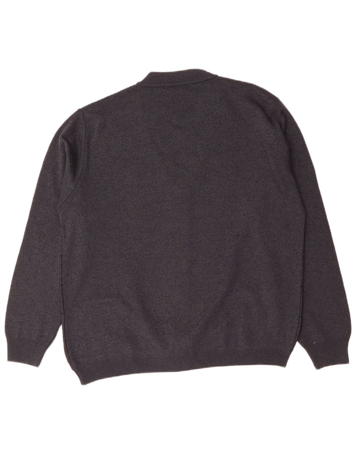 Pulover cardigan pentru bărbați RODES, lână cu carouri, gri mare