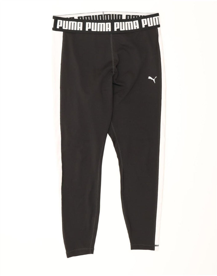 Leggings cu grafică Puma pentru femei UK 16 Sport mare din poliester negru