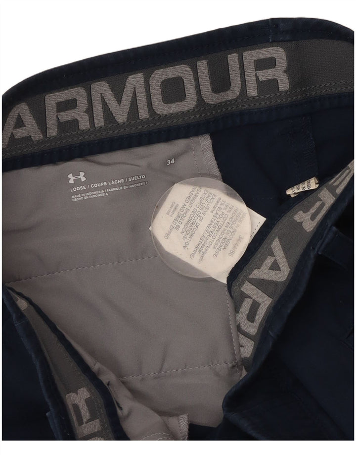 Pantaloni scurți chino pentru bărbați UNDER ARMOUR W34, mari, albastru, bumbac