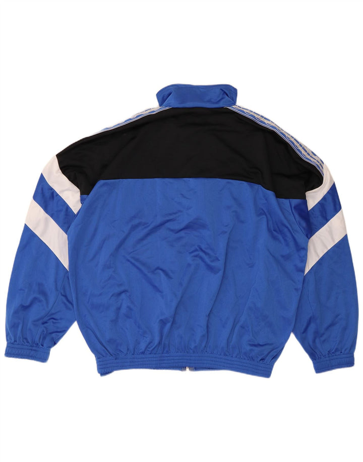 Jachetă de trening grafică UHLSPORT pentru bărbați, 2XL, poliester color block, albastru