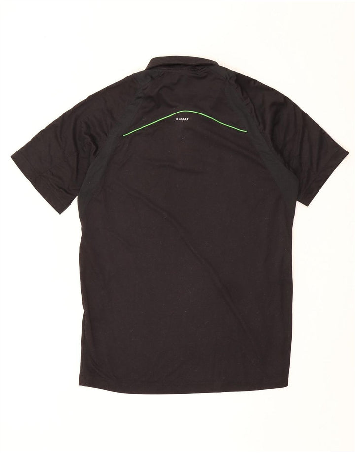 Tricou polo Adidas Climalite pentru bărbați, poliester mediu negru