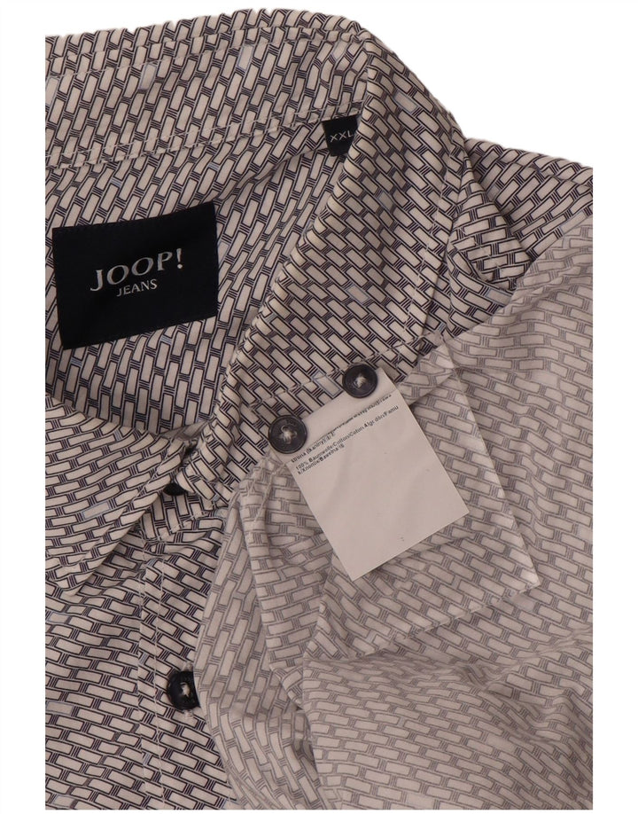 JOOP Mens Shirt 2XL Grey Geometric Cotton