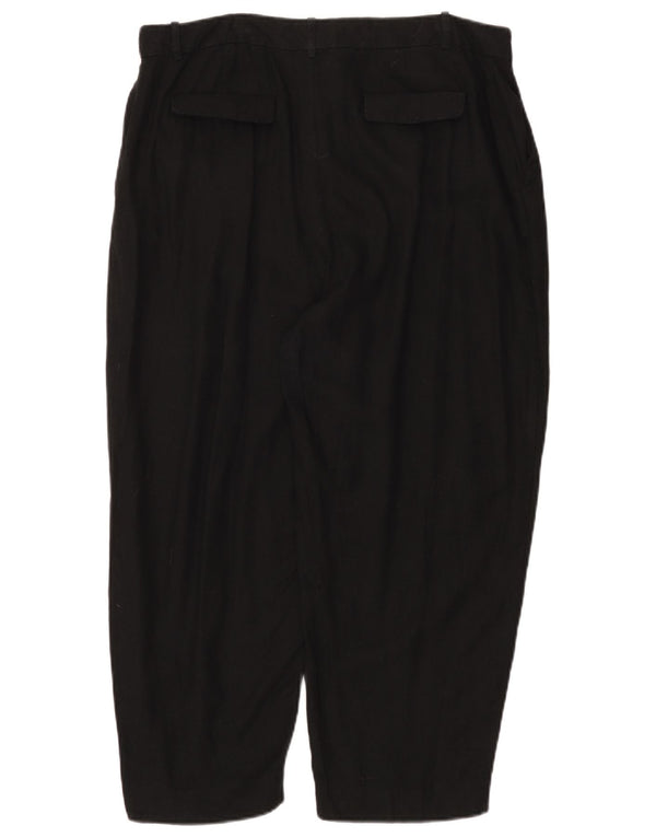 Pantaloni casual pentru femei cu talie înaltă Zara XL L32 L34 in negru