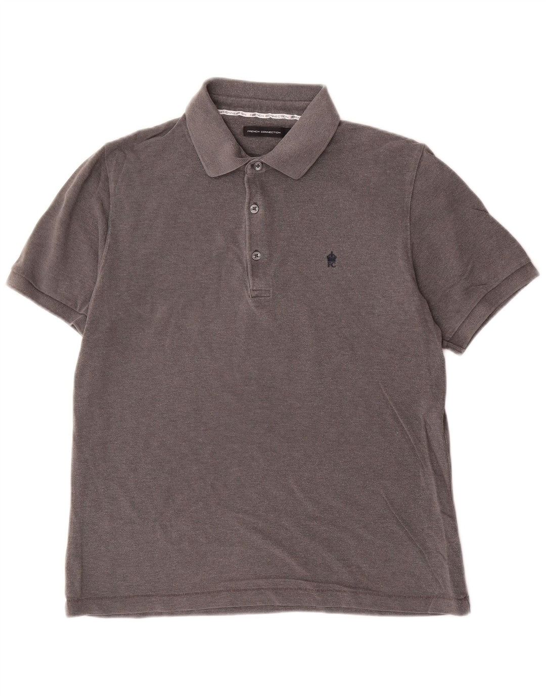 FRENCH CONNECTION Tricou polo pentru bărbați din bumbac gri mediu
