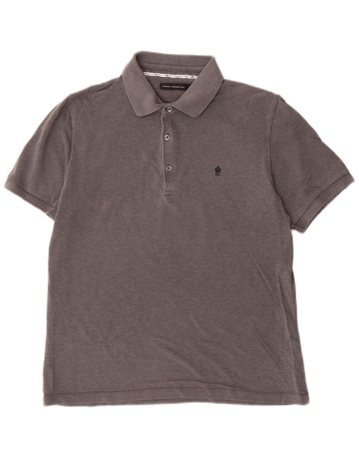 FRENCH CONNECTION Tricou polo pentru bărbați din bumbac gri mediu