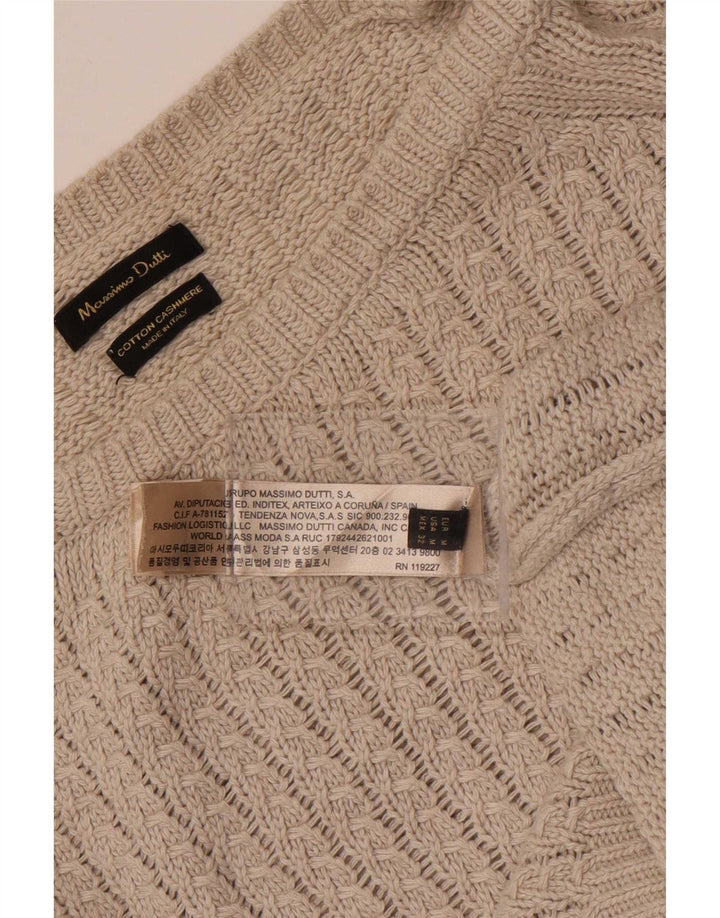 Pulover Massimo Dutti pentru damă, cu gât de barcă, din bumbac, gri mediu, UK 14