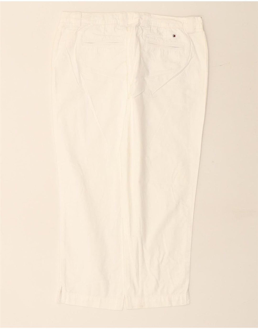 TOMMY HILFIGER Pantaloni drepti Capri pentru femei UK 10 W27 L24 Bumbac alb