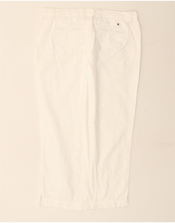 TOMMY HILFIGER Pantaloni drepti Capri pentru femei UK 10 W27 L24 Bumbac alb