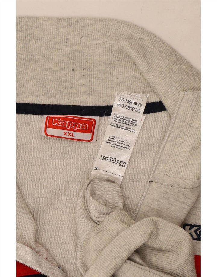 Jachetă de trening pentru bărbați Kappa, 2XL, poliester color bloc, gri