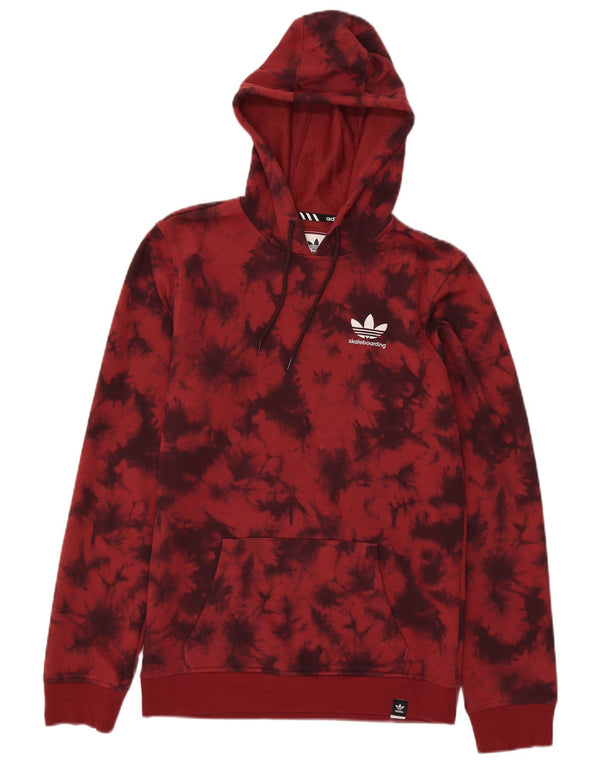 Adidas Climalite Hoodie Jumper XS Red Tie Dye Bumbac
