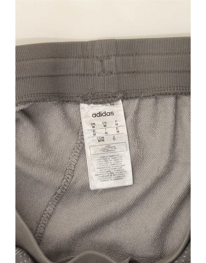 Pantaloni scurți sport adidas pentru bărbați, bumbac geometric, gri mediu