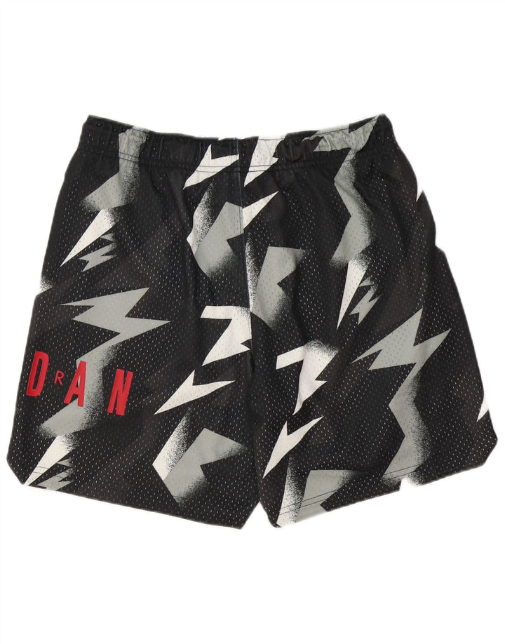 Pantaloni scurți de înot grafic Jordan pentru bărbați, poliester geometric negru mediu