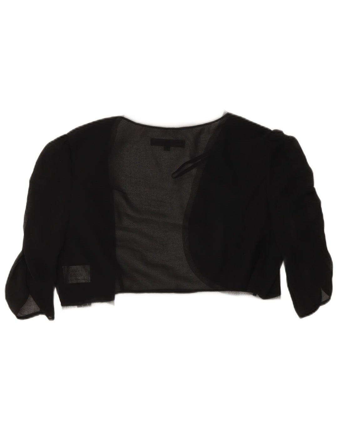 Coasta pentru femei cu mâneci 3/4 See Through Bolero Top UK 14 Poliester mediu negru