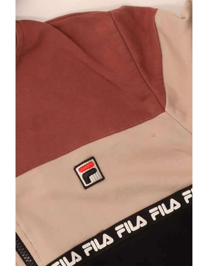 Pulover Fila pentru femei, cu fermoar, cu capota, UK 10, mic, multicolor