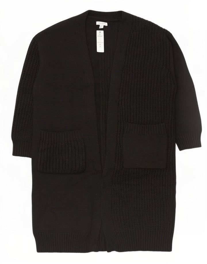 Pulover cardigan cu paragate supradimensionat pentru femei Topshop EU 36/38 Mic Negru