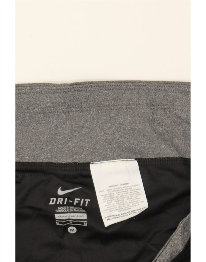 Pantaloni scurti sport NIKE Dri Fit pentru femei UK 14 Poliester mediu negru