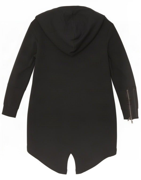 Pulover cardigan deschis cu glugă pentru bărbați Zara, bumbac mediu negru