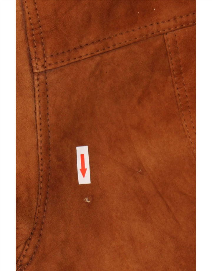 Jachetă vintage pentru bărbați din shearling IT 46 Small Brown